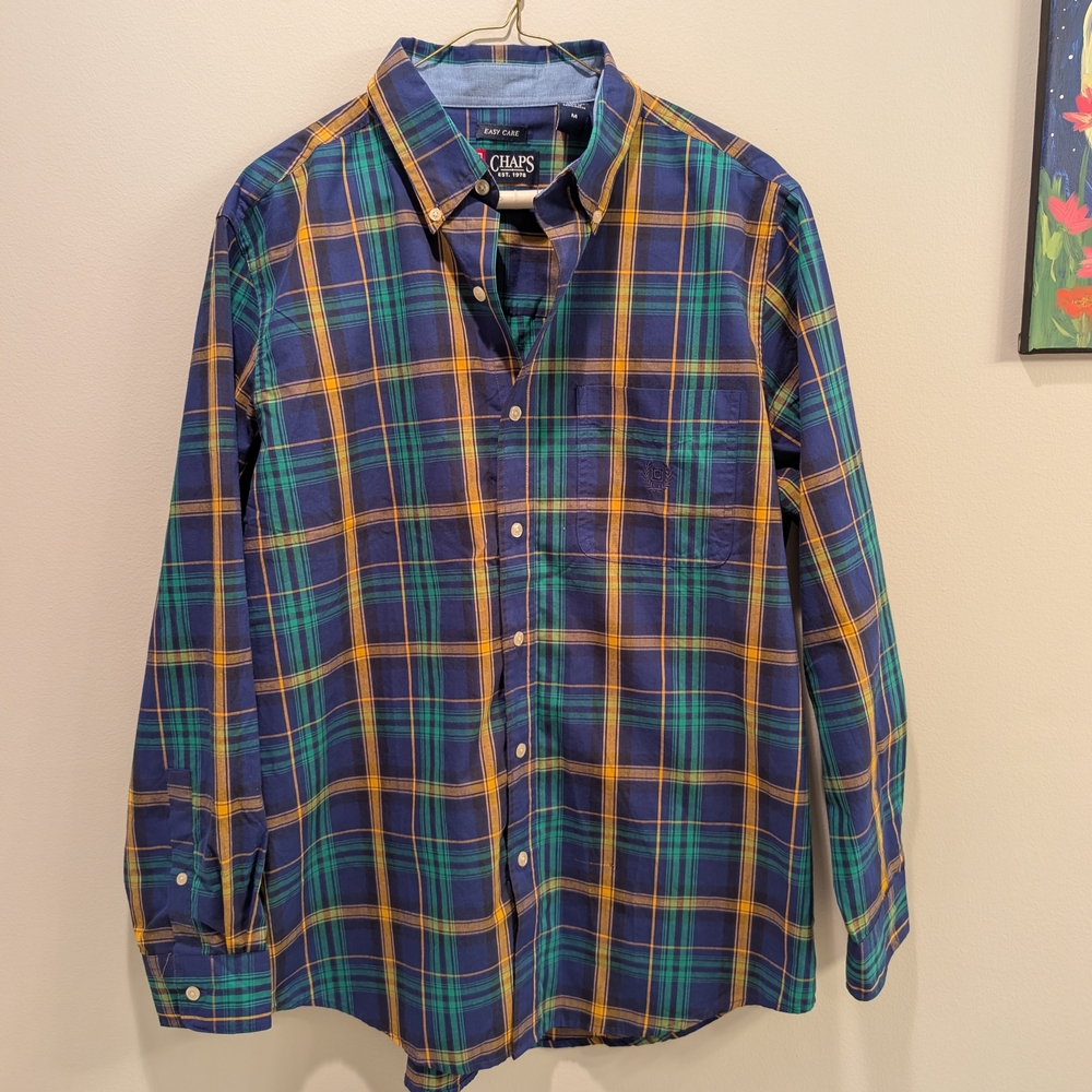 Chaps Men's Multicolor Plaid Button-Down Shirt